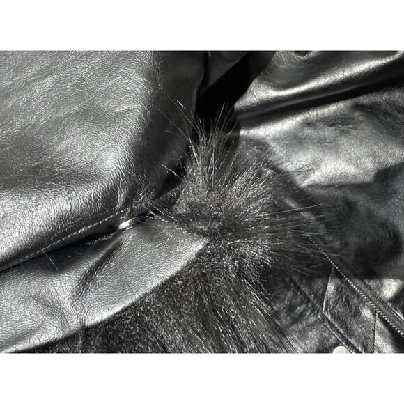 NWT Size L - Anthropologie Pilcro Faux-Leather Hooded Jacket (NWT US$ 178) - Picture 11 of 15